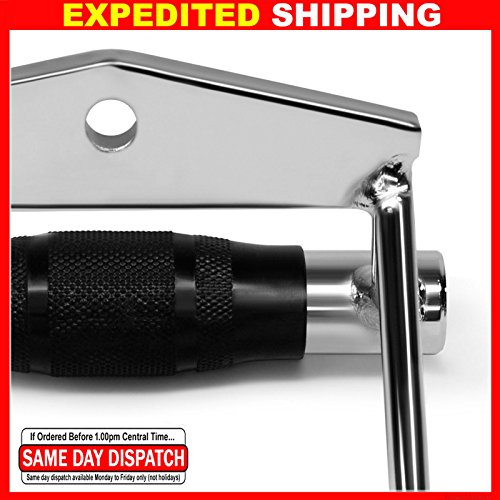 FITNESS MANIAC Pro Double D Rubber Handgrips Cable Gym Multi Gym Bodybuilding Weightlifting Strength Training Attachments Seated Row Handle Attachment with Rubber Cover Heavy Grips