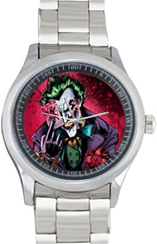 Metal Watch Stainless Steel Analog Sport Wristwatch Designed Art Pattern