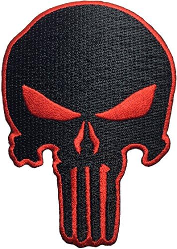 Skull Classic patch (black) REDEYE 7 x 10cm biker heavy metal Logo Jacket Vest shirt hat blanket backpack T shirt Patches Embroidered Appliques Symbol Badge Cloth Sign Costume Gift