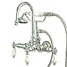 Kingston Brass CC10T1 Wall Mount Tub Faucet with Shower Enclosure, 4-3/4-Inch, Polished Chrome