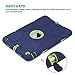 ULAK iPad Mini 2 Case,iPad Mini 3 Case,iPad Mini Retina Case, Anti-Slip Shock-Absorption Silicone High Impact Resistant Hybrid Three Layer Protective Case Cover with Separate Kickstand - Navy Blue