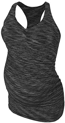 Maternity Activewear Workout Tank Tops Pregnancy Women Yoga Clothes Seamless Racerback