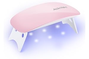 Aokitec Mini UV LED Nail Lamp, Portable Gel Light Mouse Shape Pocket Size Nail Dryer with USB Cable for All Gel Polish(Pink)