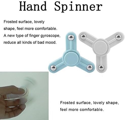 jj Hand Fingertip gyro Spinner Plastic Stainless Steel Ball Clover Spinner F5 white