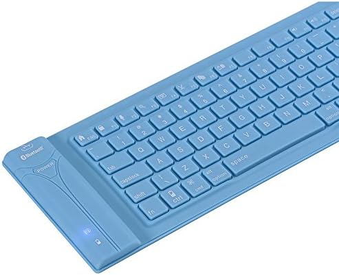 Livehomes Foldable Silicone Keyboard USB Wired Waterproof Rollup Keyboard for PC Notebook Laptop (Blue)