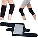 WINOMO 2pcs Knee Support Brace - Tourmaline Magnetic Self-Heating (Black)