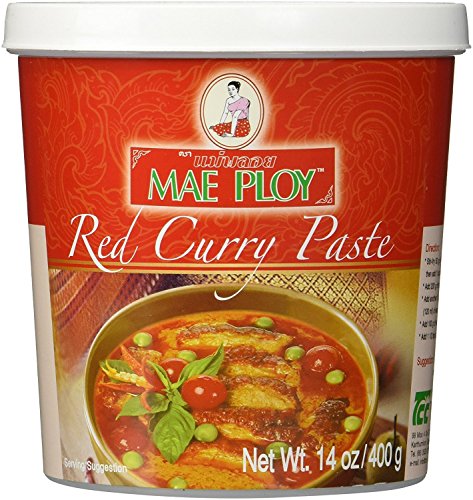 Thai red curry paste 14 oz jar by mae ploy