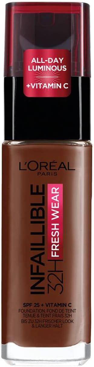 L'Oreal Paris Infallible 32H Fresh Wear Liquid Foundation 390 Ebony Full