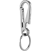 KEEPO LINK Titanium Carabiner Keychain Clip with Bottle Opener, Small Carabiner Clip EDC Keychain Holder for Men Women, OLM02