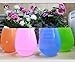 Set of 4 Premium Food-Grade Silicone Wine Glasses Shatterproof Reusable Wine Cups12 OZ