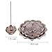 UOON Bronze Lotus Flower Incense Stick Burner Holder Ash Catcher(3 in 1), Red