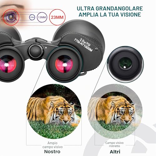 ESSLNB 15x70mm Astronomical Binoculars for Adults with Phone Adapter, Tripod Adapter and Prisma FMC Case for Earth Vision and Hunting