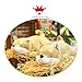 UNIQME Dog Plush Doll Stuffed Shiba Inu 3D Animal Zoo Pet Throw Pillow Bed Nursery Decoration Baby Play Toy Puppy Shape Sleeping Pillow Gift For Girl Boy 21.6”