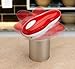 Tornado Can Opener - Hands Free, Automatic 1-Touch Smooth Edge with Built-In Retrieval Magnet - Great for Arthritis Sufferers - Red