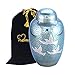 MEMORIALS 4U Wings to Eternity Dome Top Cremation Urn for Human Ashe - Adult Funeral Urn Handcrafted - Affordable Urn for Ashes with Free Velvet Bag