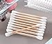 Valleycomfy Wooden Stick Cotton Swabs/Qtips(100CTx5) - Double Tipped Premium 100% Cotton, white, 2.95