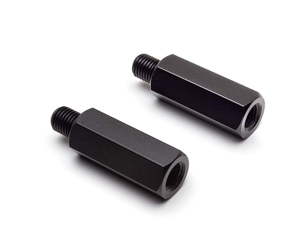 Aluminium Motorbike Mirror Risers Extenders 2 x M10 10mm 1.25mm Pitch Clockwise Thread | Quick and East Fit | Suitable for all Honda, Kawasaki and Suzuki Motorcycles