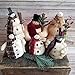 I Love Snow Days Primitive Farmhouse Snowman Home Decor Shelf Sitter Art Doll 4 Inches Tall