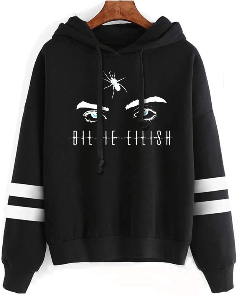 Billie Eilish Novelty Hoodie Merch Sweatshirt Graphic Hoodies Pullover Casual Fashion Funny Hooded Sweater Tops Clothes