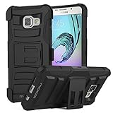 Galaxy A3 Case, MoKo Shock Absorbing Hard Cover Ultra Protective Heavy Duty Case with Holster Belt Clip + Built-in Kickstand for Samsung Galaxy A3 4.7