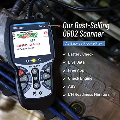 INNOVA 5210 Newest 2022 OBD2 Scanner Diagnostic Tool Read/Erase ABS
