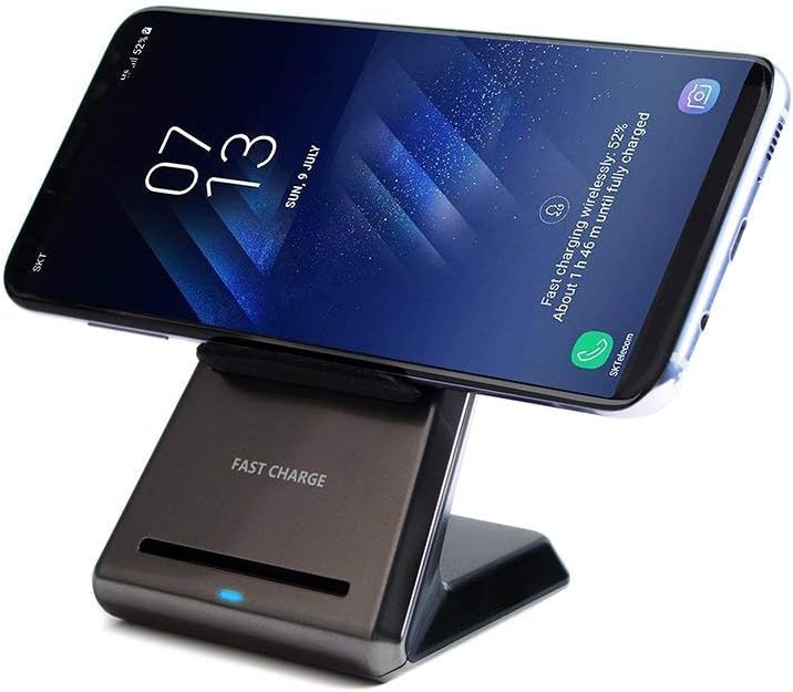Galaxy S9 Wireless Charger, Syncwell High Speed QI Wireless Charging Stand Dock Pad Quick Charge for iPhone X, iPhone 8 iPhone 8 Plus, Samsung Galaxy S9 Plus S7, S7 Edge, Galaxy S8 / S8 Plus, Note 8,