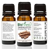 Biofinest Sandalwood Essential Oil - 100% Pure Undiluted - Premium Organic - Therapeutic Grade - Aromatherapy - Clarity/Calmness - Meditation and Prayer - FREE E-Book (10ml)