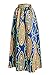 vigvog Women's Ethnic Abstract Navy Floral African Print Maxi A-line Skirt US16-18 (XL, LC65008-5)