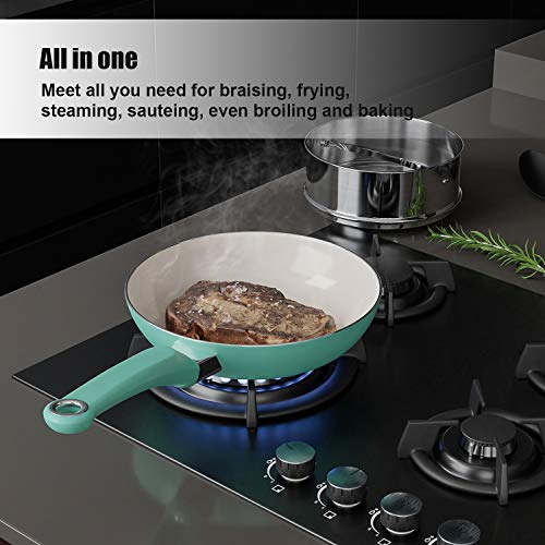 Cook Code 12 Piece NonStick Ceramic Kitchen Cookware Set, Ceramic Pots