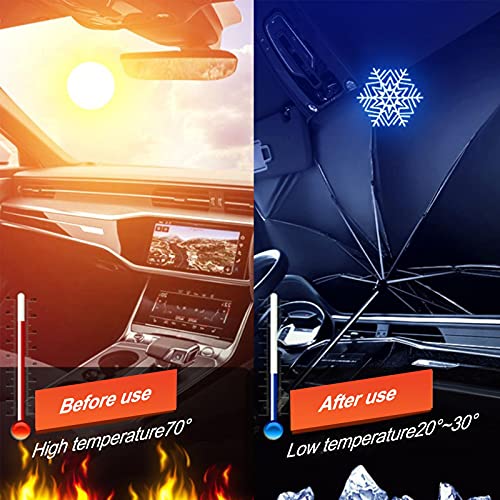 Zonwering voor auto, voorruit, jaloezieën voor de zon, anti-uv-bescherming, opvouwbaar, isolatie voor de auto, luxe… - Afbeelding 5