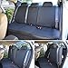 Full Set Black & Charcoal Grey Seat Covers for Car Auto SUV Polyester Cloth - 60/40 Split Rear Bench