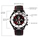GT Racer Sport Watch Military Pilot Aviator Army Style Black Silicone Red Men Watches
