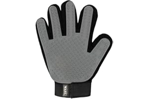 Wahl Canada Cat De‑Shedding Grooming Glove – Soft Silicone Tips for Loose Fur Removal & Gentle Massage, Breathable Mesh, Velc