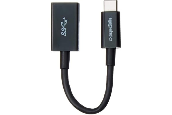 Amazon Basics USB 3.1 USB-C to USB-A Female Adapter Cable Converter, 5Gbps High-Speed, USB-IF Certified, for Laptops, Tablets