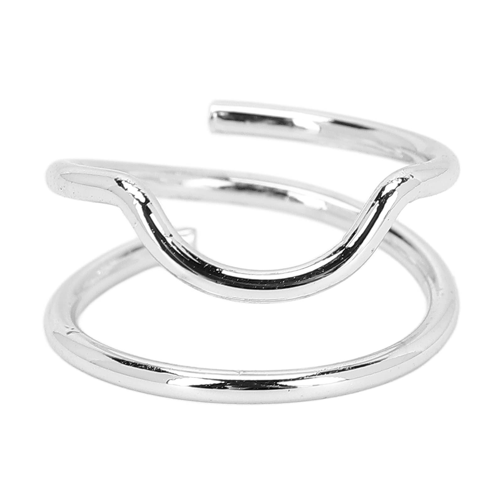 BORDSTRACT Index Finger Nail Ring Vintage Metal Nail Cap Cover Ring Fingernail Nail Art Charm for Women Girls, Electroplated Copper Material(White Gold)