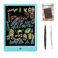 Drawing Tablet 10 Inches LCD Writing Tablet Colorful Screen, Doodle Board Electronic Doodle Pads Writing Board for Kids and Adults（Blue）