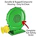 B-Air Koala KP-1200 1 HP Air Blower | Powerful Bounce House Blower Fan for Large Inflatable Bounce House, Bouncy Castle and Slides , Green