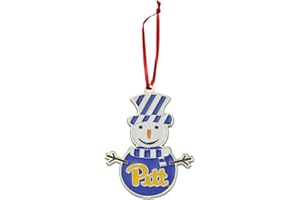 COLLEGIATE PULSE Pittsburgh Panthers Snowman Metal Christmas Ornament