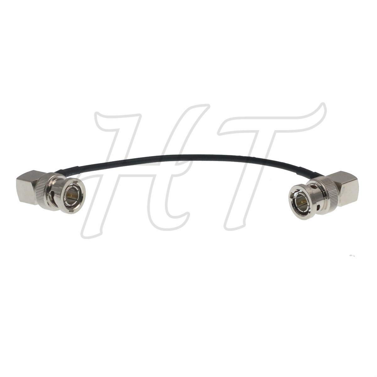 HangTon 3G HD SDI BNC Video Coaxial Cable for Teradek Atomos Portkeys ALEXA DSMC2 Camera Monitor Transmitter, Black Shielded RG174 15cm