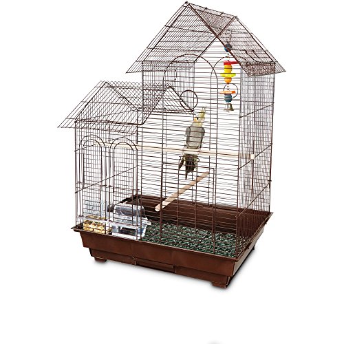 You & Me Cockatiel Ranch House Bird Cage, 20″ L x 16″ W x 29″ H, 20 in, Brown