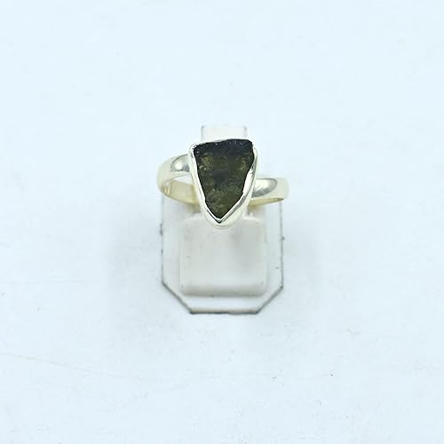 Histone Magnetology Moissanite Diamond Ring Moldavite Ring