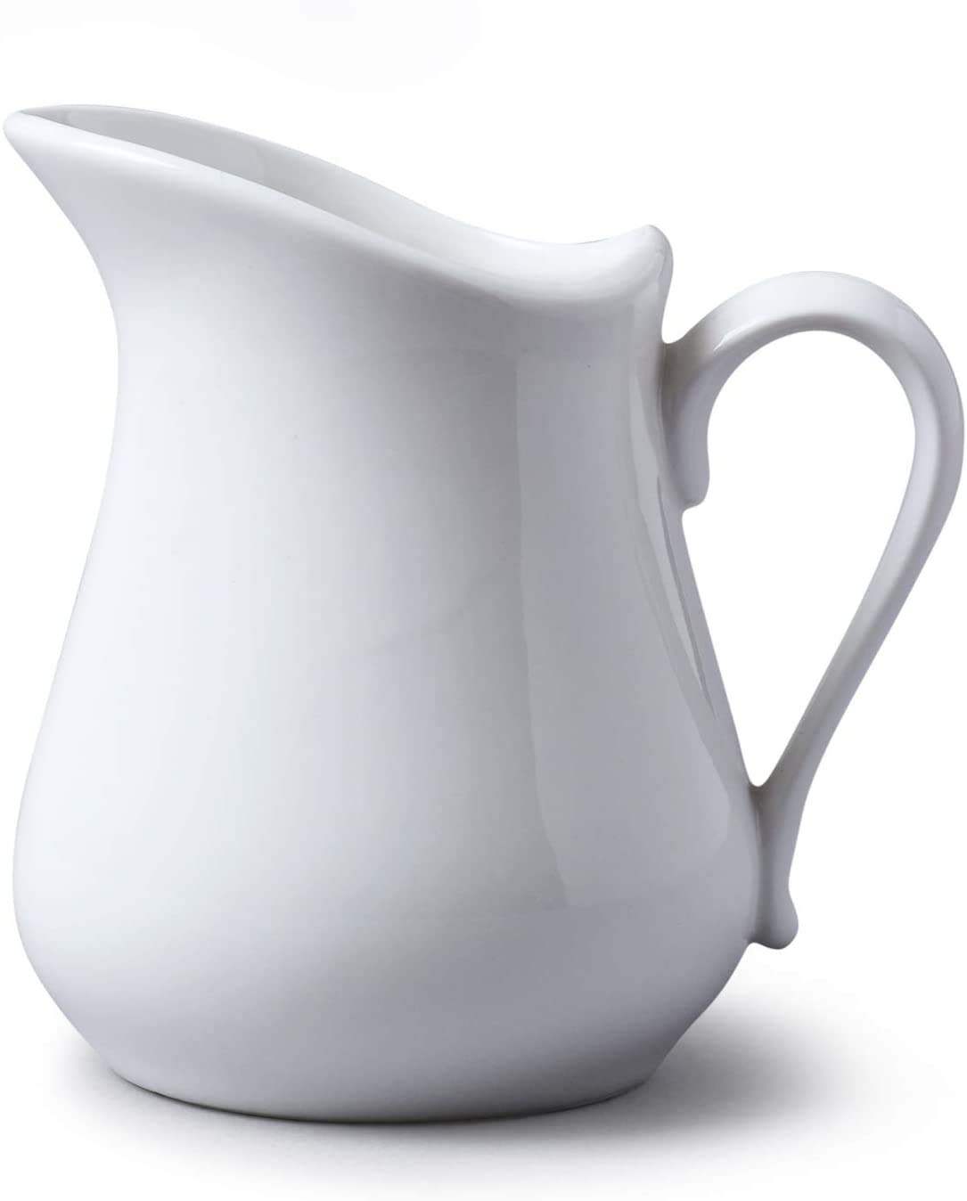 Glow Traditional Gravy Jug - 250ml White Ceramic Gravy Jug for Cream Custard and Gravy - Perfect Jug for Christmas Weddings Sunday Lunch Roast Dinner Tea Restaurants - Dishwasher and Microwave Safe