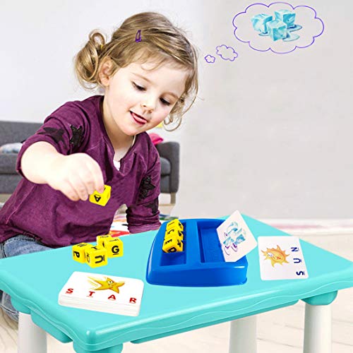 Matching Letter Game,Letter Spelling - Reading Memory Game for Preschool Kindergarten Three - Four Letter Picture Matching Game for Kids Educational Learning Toys for Boys Girls 3 Years and up