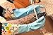 Finnhomy Household Gloves Latex free cleaning Gloves with soft fiber lining extra long cuff 15