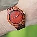 Wooden Watches for Men: Dark Sandalwood Bamboo Watch w/ Wood Case, Expresso Brown Genuine Cowhide Leather Strap, Japanese Analog Quartz Movement, Water Resistant, Unique, Minimalist & Eco Friendly