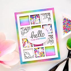 2 Sets Dotted Square Frame Dies for Card Making