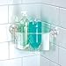 iDesign BPA-Free Plastic Power Lock Suction Corner Storage Shelf - 5