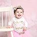 LIVEBOX Baby Girls Shoes Soft Sole Prewalker Mary Jane Princess Party Dress Crib Shoes with Free Bow Knot Baby Headband (S:0-6 Months/4.33