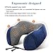 Blusmart Travel Pillow, Soft & Comfortable Memory Foam Neck Pillow for Head & Neck Support, Breathable & Washable Cover, Airplane Travel Kit with Eye Mask, Earplugs & Storage Bag