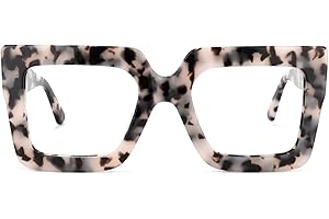 Zeelool Stylish Thick Oversized Square Blue Light Blocking Glasses for Women 100% UV400 Protection Brandon VFP0306